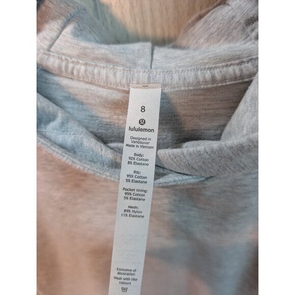 Lululemon Scuba Pullover Hoodie Sweatshirt Comfy Gray Size 8 Athleisure Yoga - Picture 4 of 6